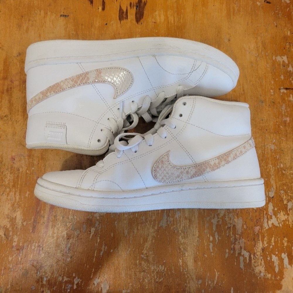 Women's White High-Top Sneakers